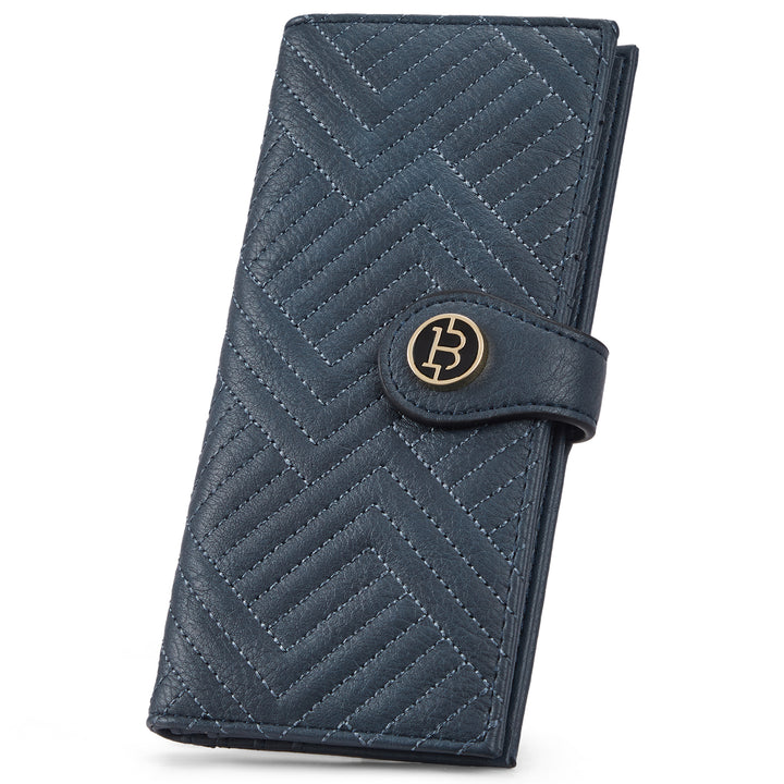 Luna Slim Quilted Leather Bifold Card Wallet