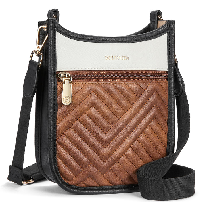 Quilted Leather Crossbody Phone Purse