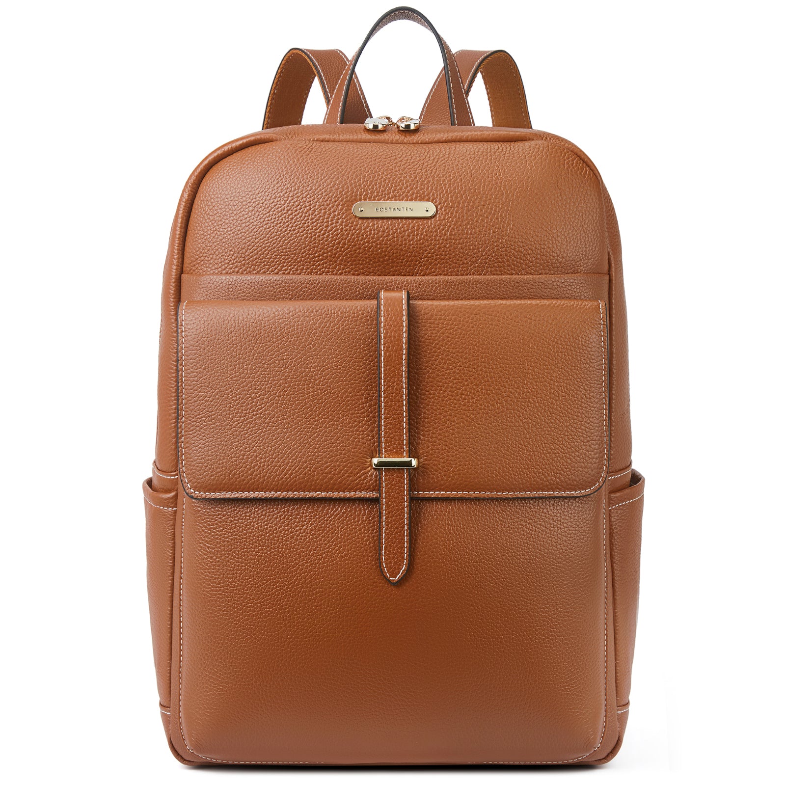 Leather laptop 2024 backpack womens