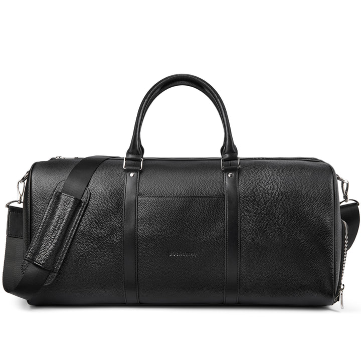 Vixen Oversized Leather Duffle Bag With Shoes Compartment