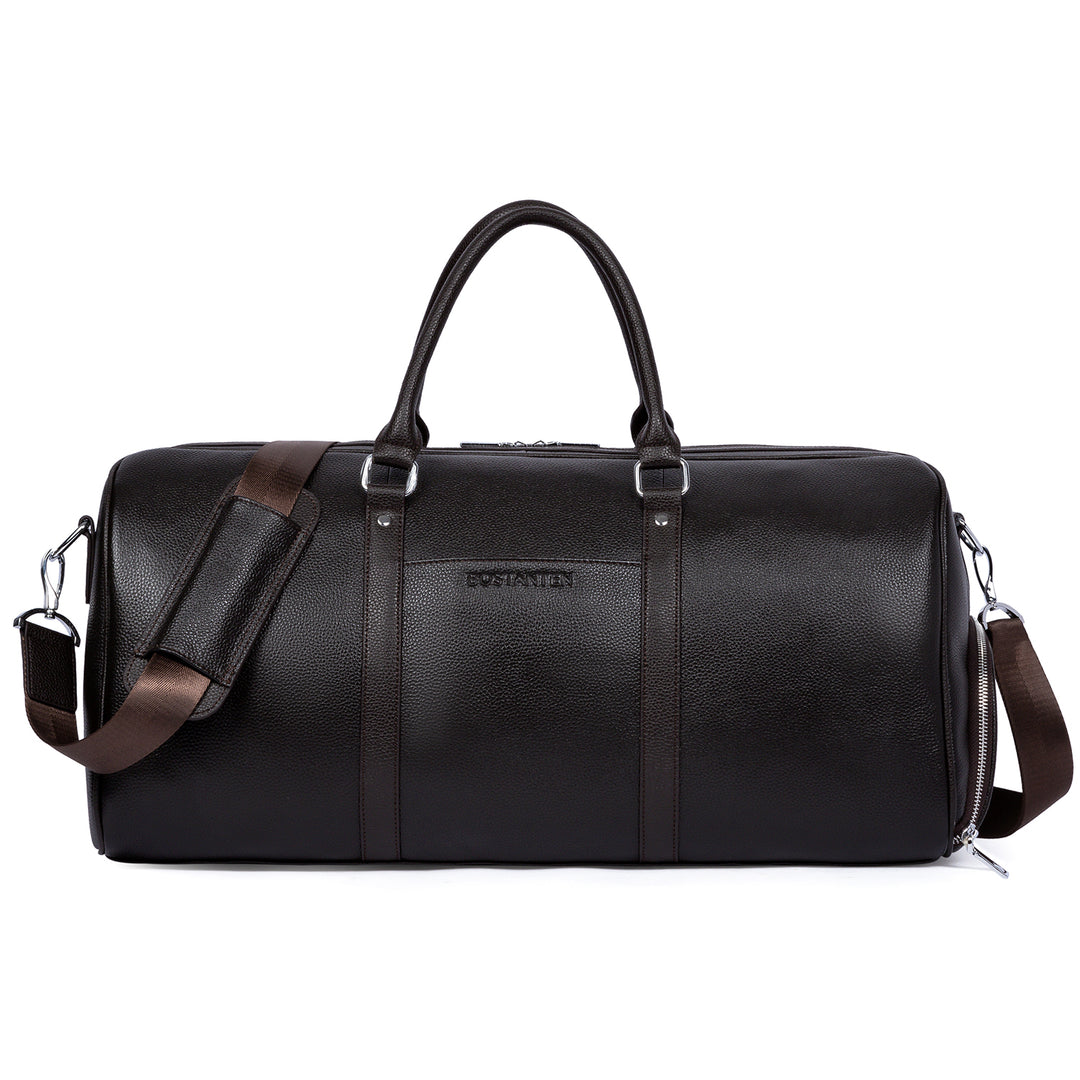 Vixen Oversized Leather Duffle Bag With Shoes Compartment