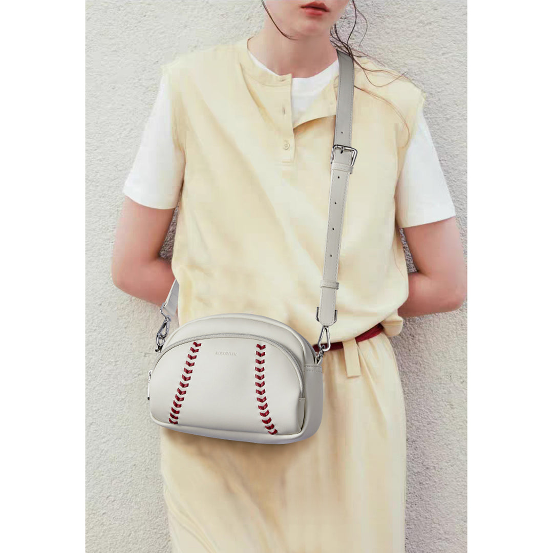 Harper Jones Baseball Stitch Crossbody – Sporty Elegance with a Playful Touch