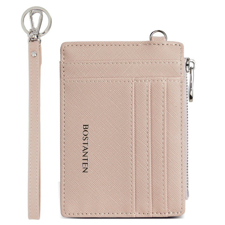 Lomy Slim Wristlet Keychain Wallet With Zipper Pocket