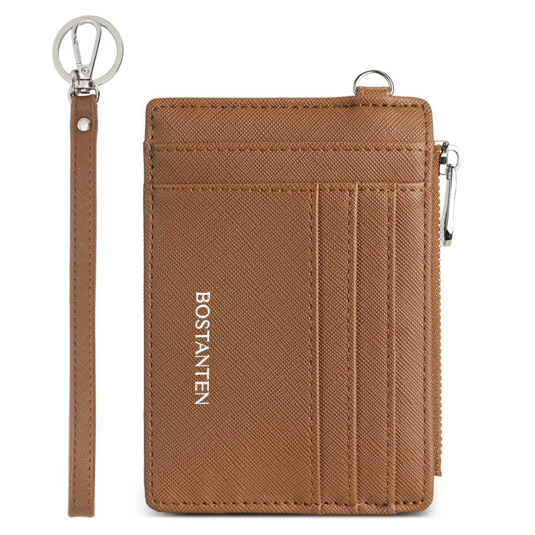 Lomy Slim Wristlet Keychain Wallet With Zipper Pocket