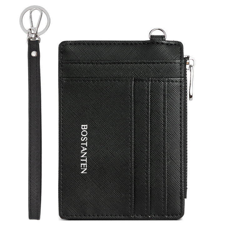 Lomy Slim Wristlet Keychain Wallet With Zipper Pocket