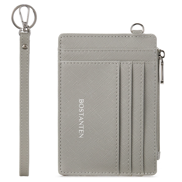 Lomy Slim Wristlet Keychain Wallet With Zipper Pocket