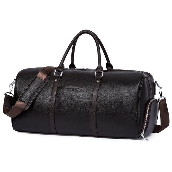 Vixen Elegant and Durable Men s Black Leather Duffle Bag for All Adventures Bostanten BOSTANTEN