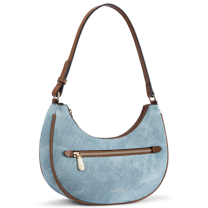 Kweli Crescent Shoulder Bag with Zip Pocket