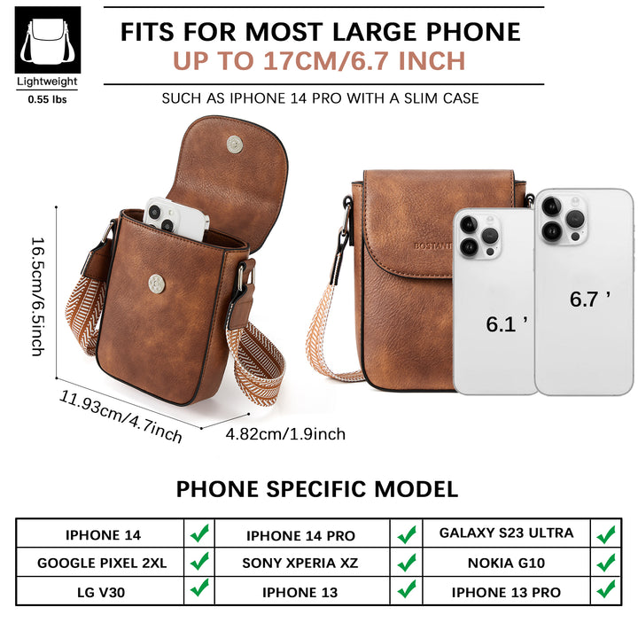 Phone Crossbody Bag - Magnetic Front Flap