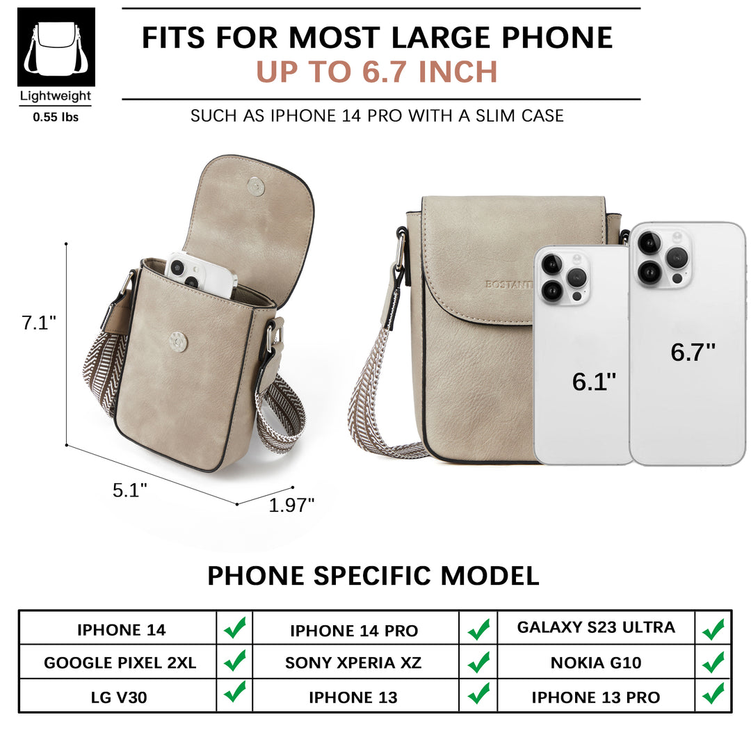 Phone Crossbody Bag - Magnetic Front Flap