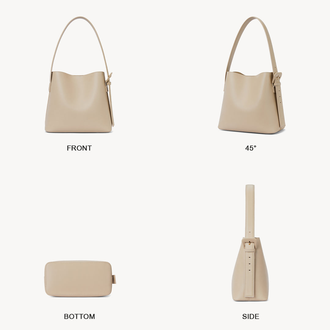 Lotty Soft Leather Chic Bucket Bag