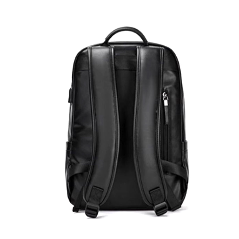 Versatile 15.6'' Leather Laptop Backpack