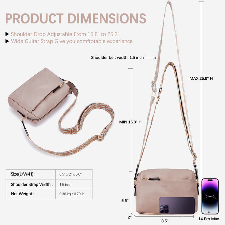 Nola Keep Your Essentials Organized with a Triple Zip Cell Phone Leather Handbag