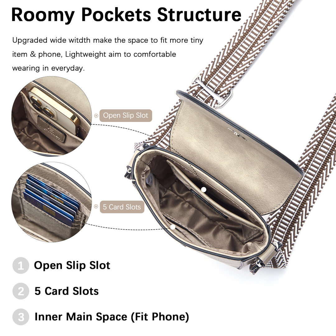 Phone Crossbody Bag - Magnetic Front Flap