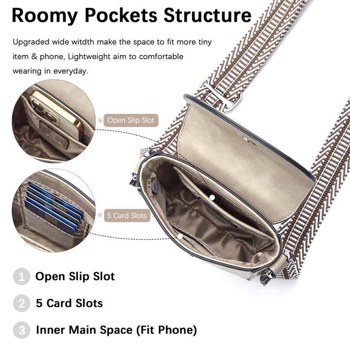 Phone Crossbody Bag - Magnetic Front Flap