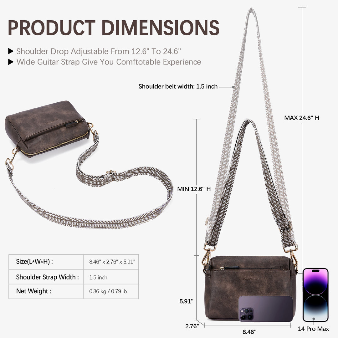 Nola Keep Your Essentials Organized with a Triple Zip Cell Phone Leather Handbag