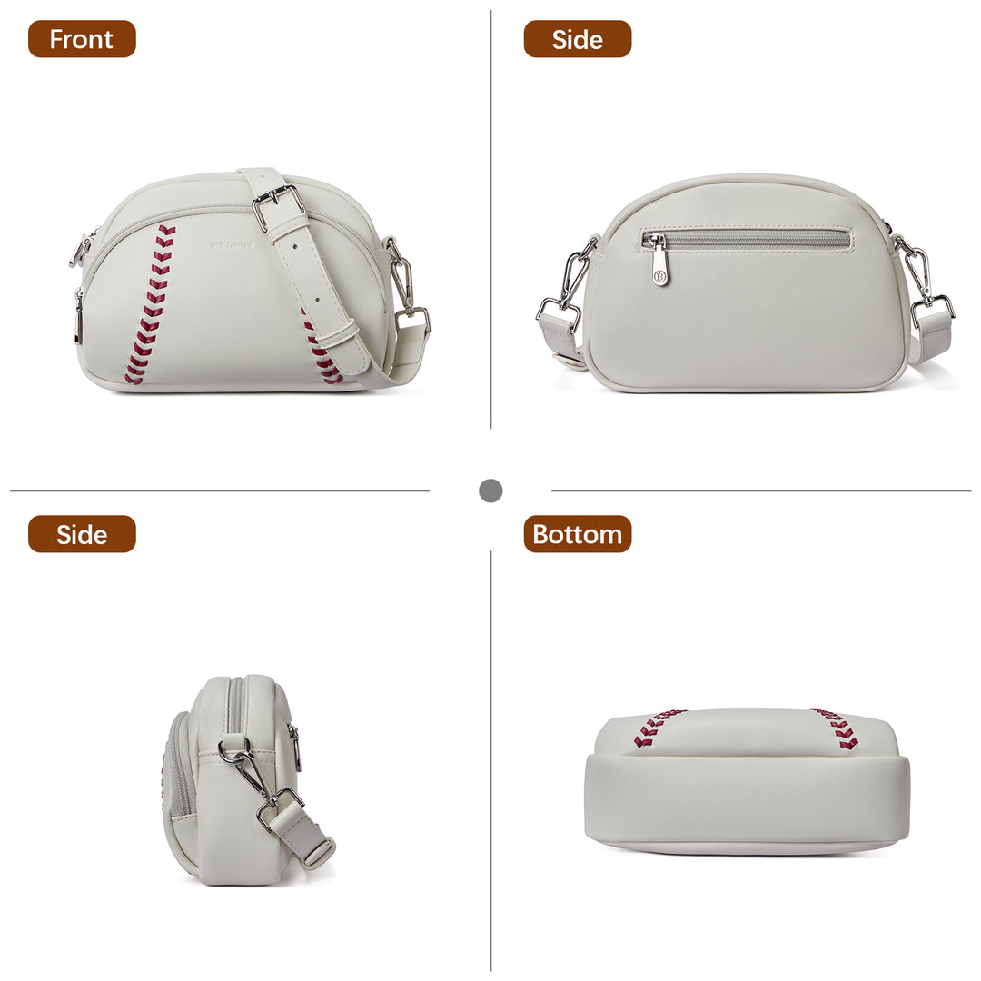 Harper Jones Baseball Stitch Crossbody – Sporty Elegance with a Playful Touch