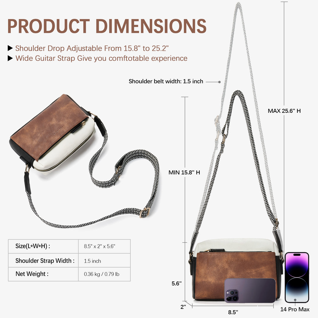 Nola Keep Your Essentials Organized with a Triple Zip Cell Phone Leather Handbag