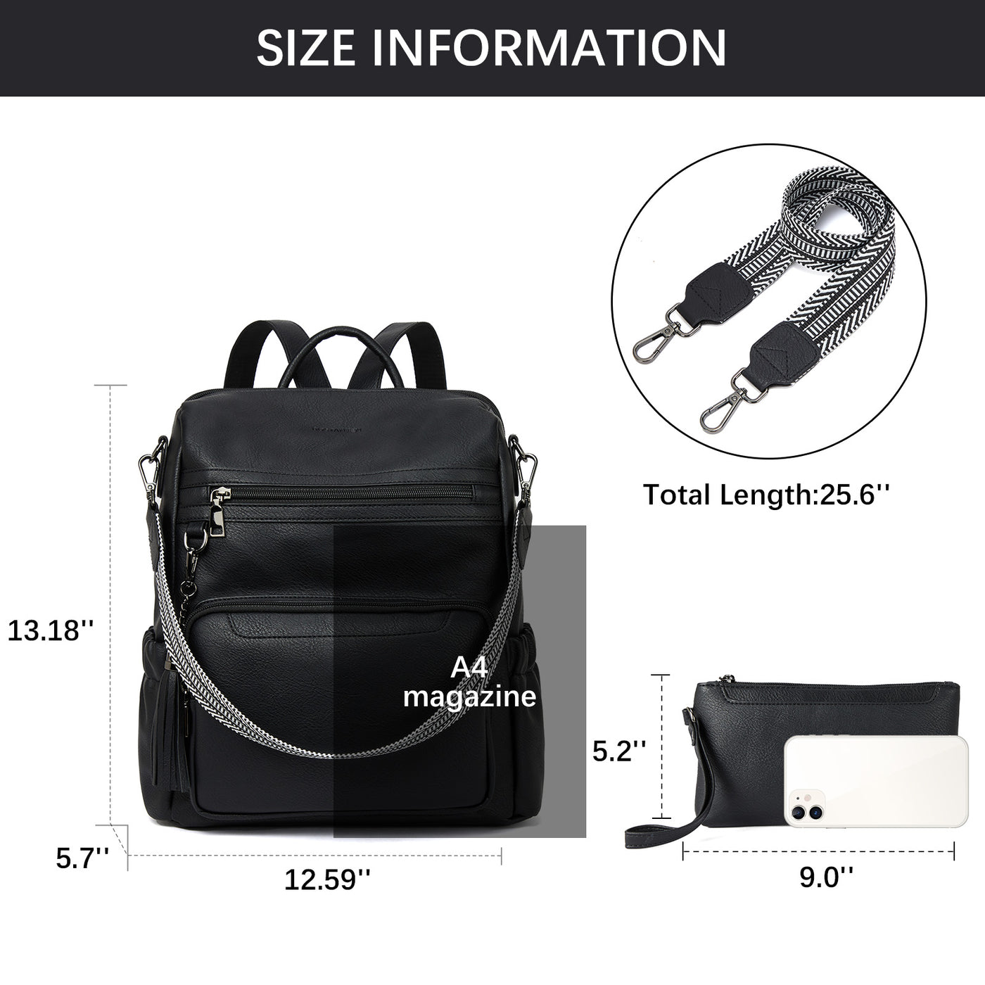 DESIGNER CONVERTIBLE BACKPACK JY-BGT-81932 > Shoulder Bags
