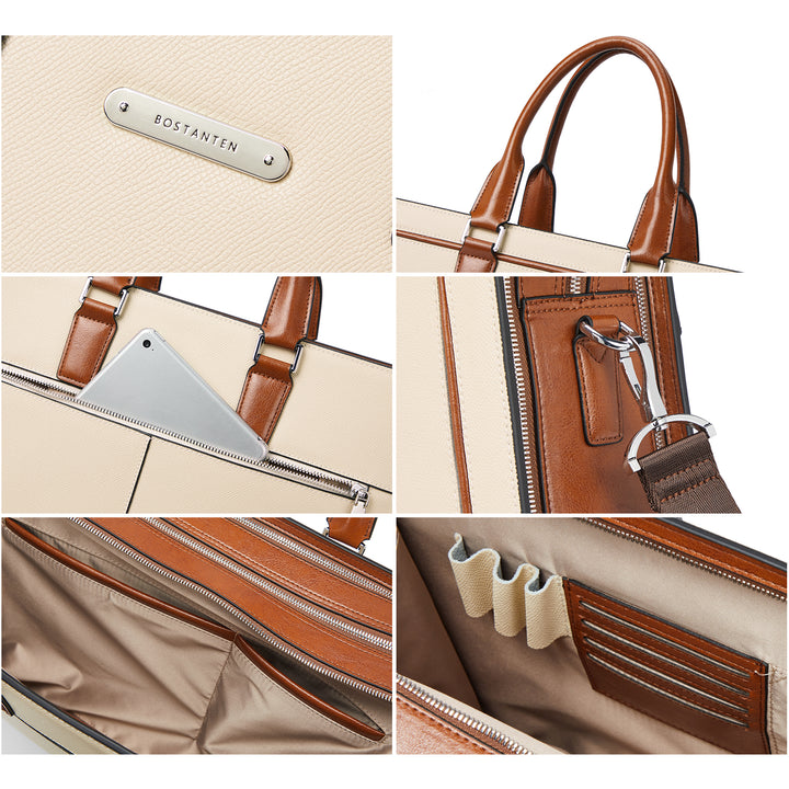 Carol  Designer Briefcase For Women — Italian Leather