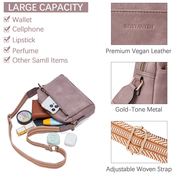 Nola Keep Your Essentials Organized with a Triple Zip Cell Phone Leather Handbag