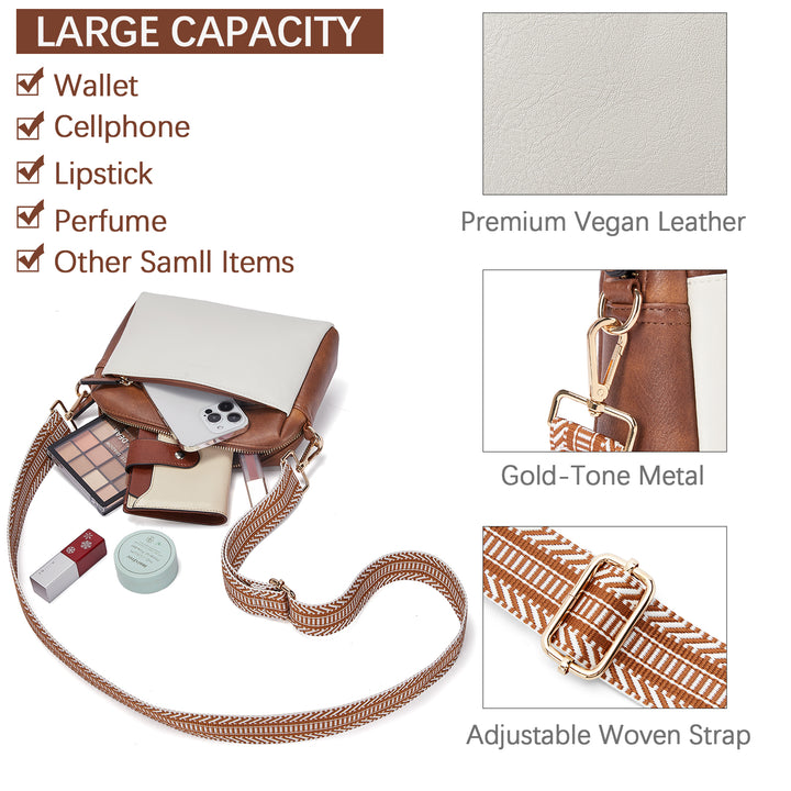 Nola Keep Your Essentials Organized with a Triple Zip Cell Phone Leather Handbag