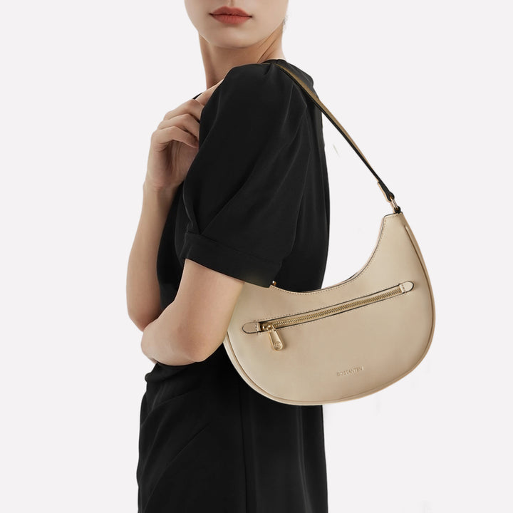 Kweli Crescent Shoulder Bag with Zip Pocket