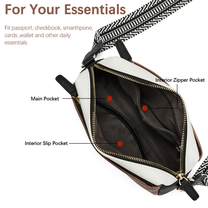 Nola Keep Your Essentials Organized with a Triple Zip Cell Phone Leather Handbag