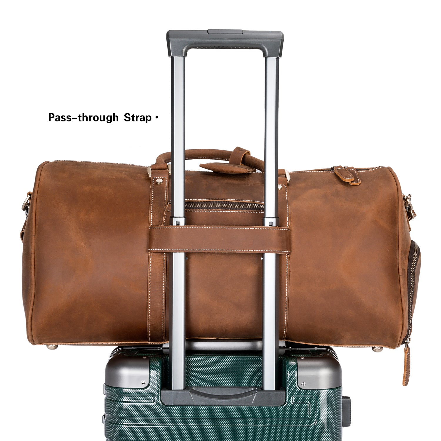 Heavy duty leather duffle bag sale