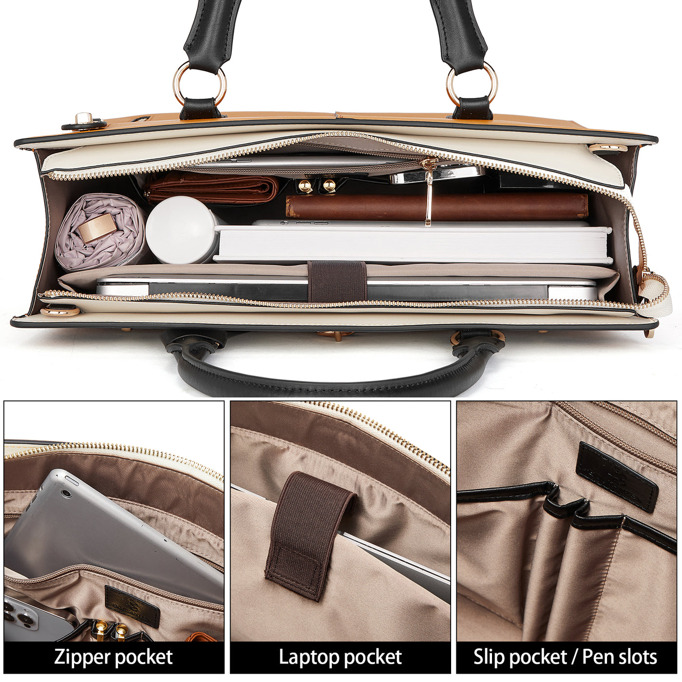 Anton Briefcase Bag Leather Vintage