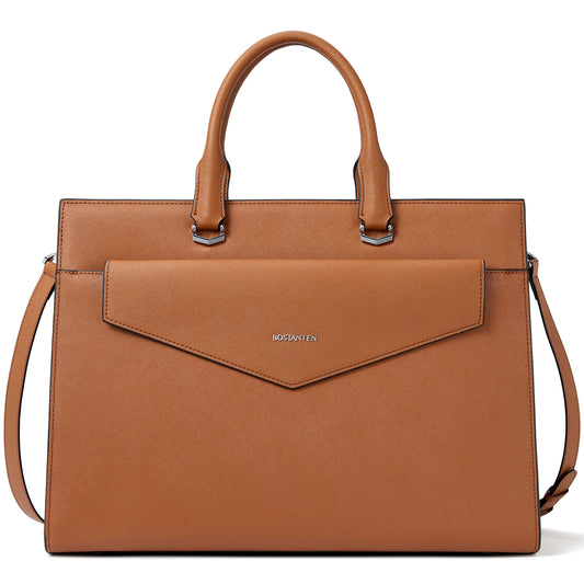 Mizuki Modern-Style Leather Briefcase