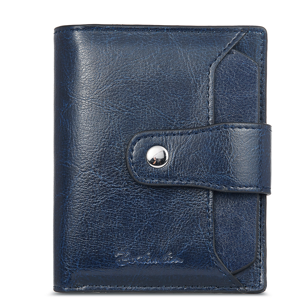 Lnna Hand Tooled Leather Wallet With ID Window —— Bostanten – BOSTANTEN