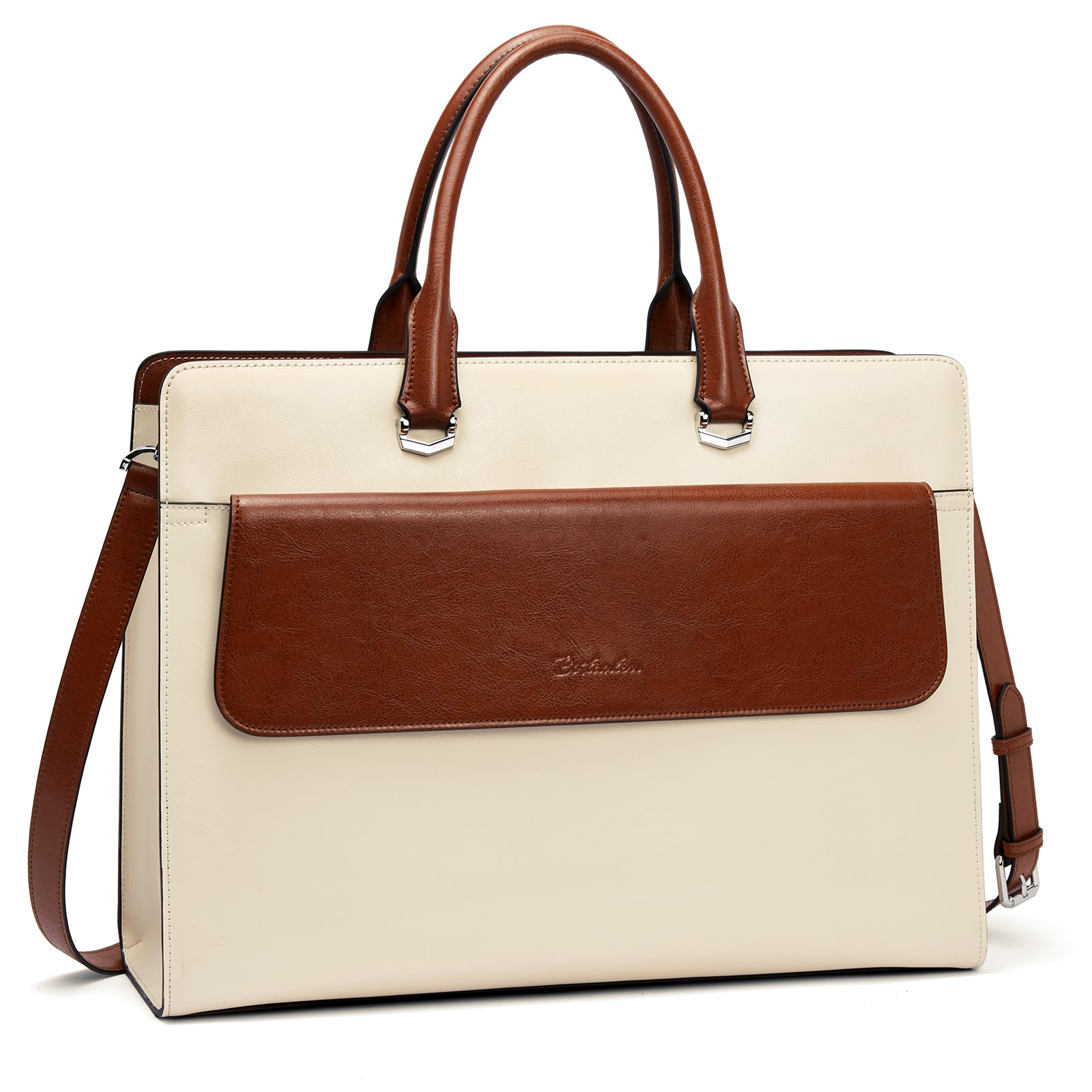 Womens leather briefcase tote hot sale