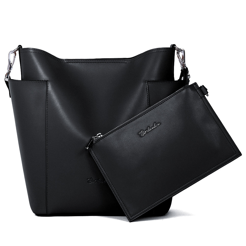 BOSTANTEN Women's Leather Hobo bags High Capacity Shoulder Bucket Bags