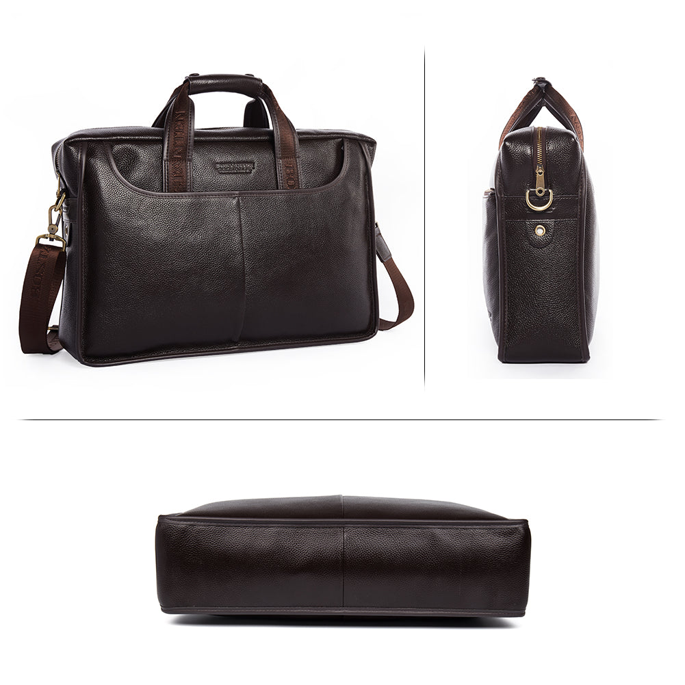 Leather briefcase office bag men women bag business leather bag