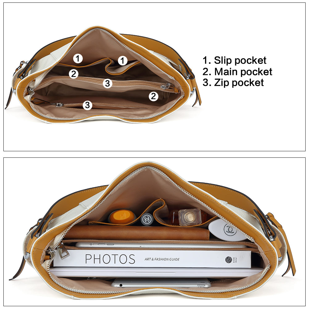 Retro Multi Pockets Crossbody Bag Soft Faux Leather Shoulder - Temu