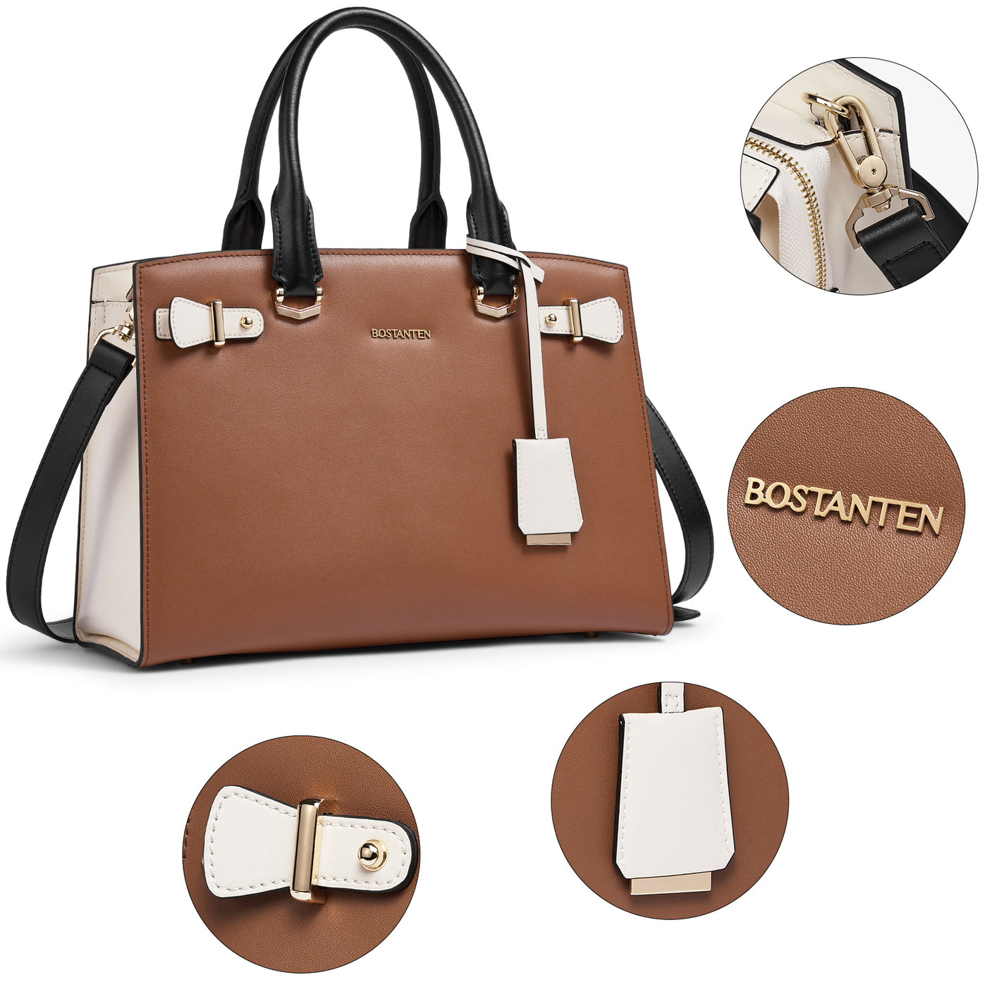 BOSTANTEN Women's Designer Leather Crossbody Bag