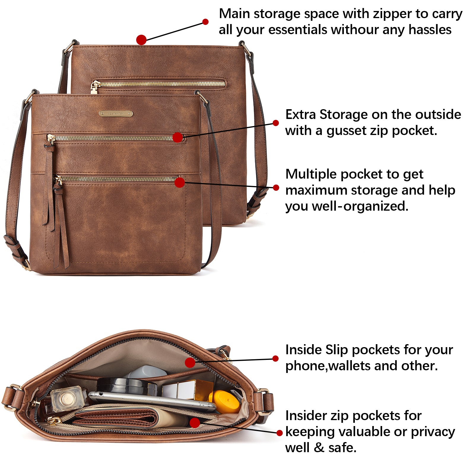 Leather Satchel | Everyday Carry Man Bag Pouch | Saddleback