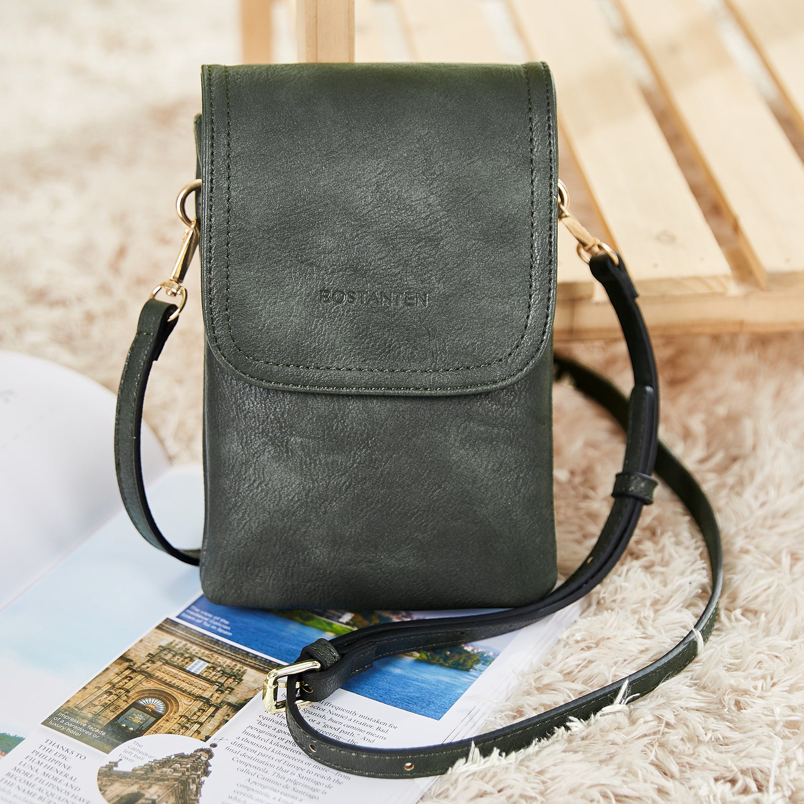 PALAY Women Crossbody Phone Bag Ladies Wallet Small Soft PU Leather Cell  Phone Purse Mini Shoulder