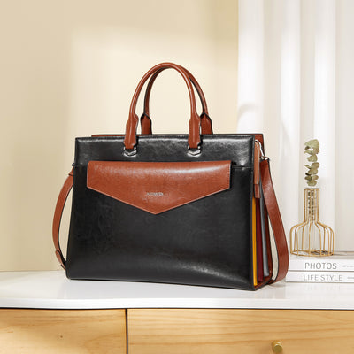 Mizuki Modern-Style Leather Briefcase — Bostanten – BOSTANTEN